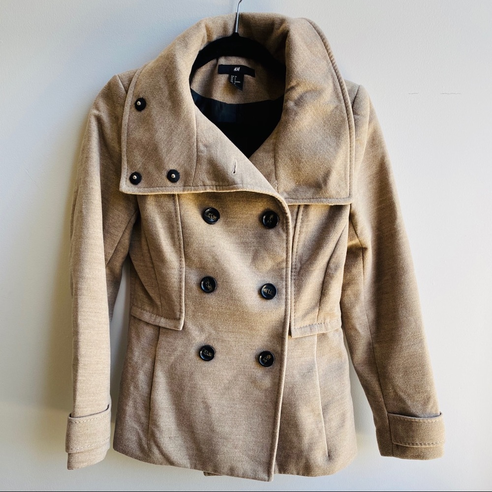 Women’s light brown pea coat